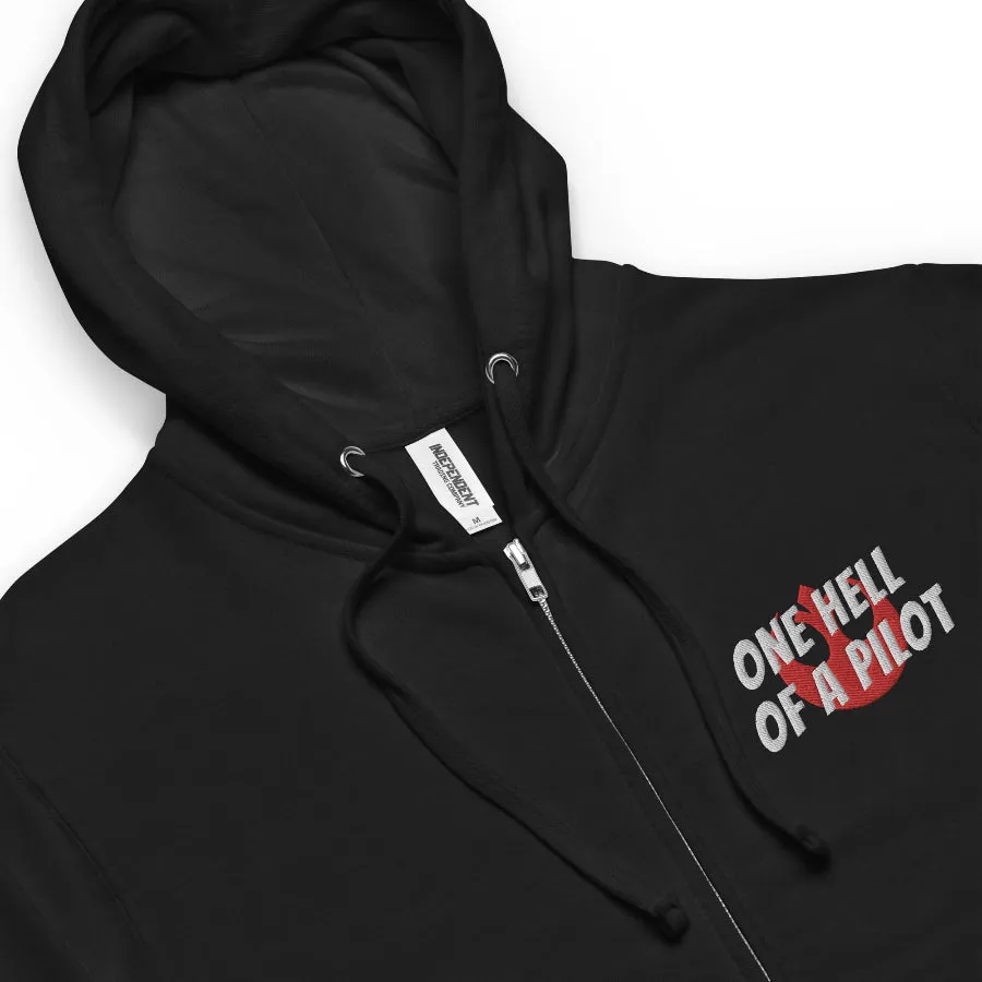 Poe One Hell of a Pilot Premium Zip Up Hoodie