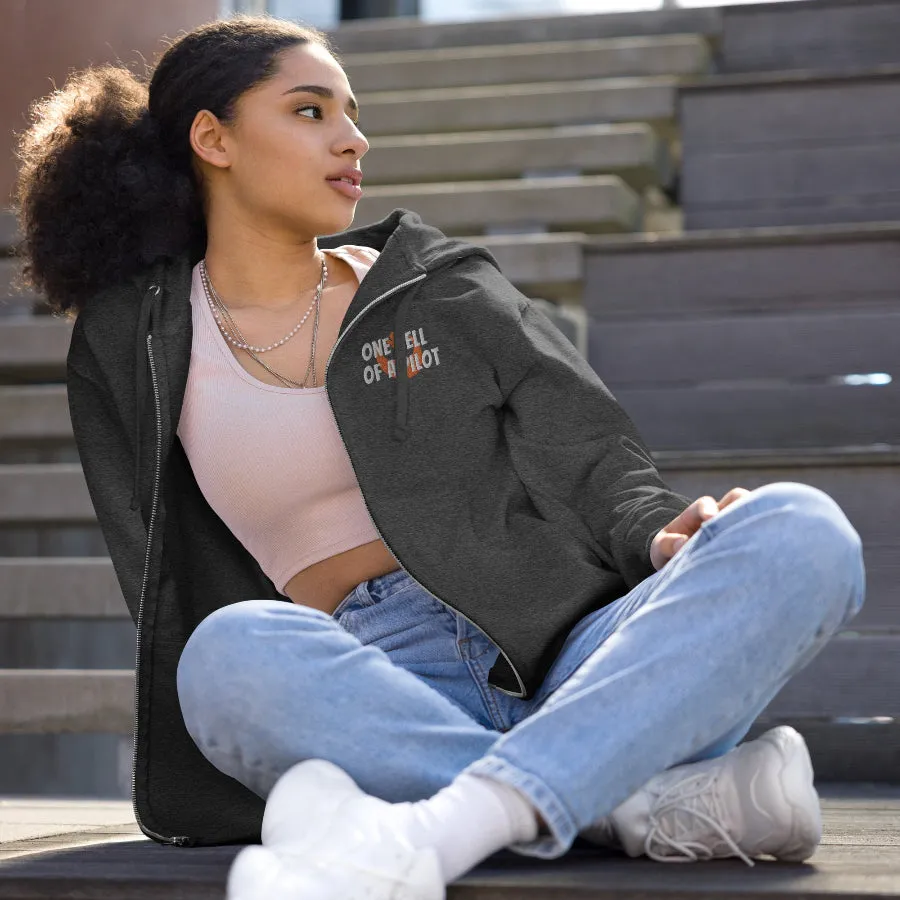 Poe One Hell of a Pilot Premium Zip Up Hoodie