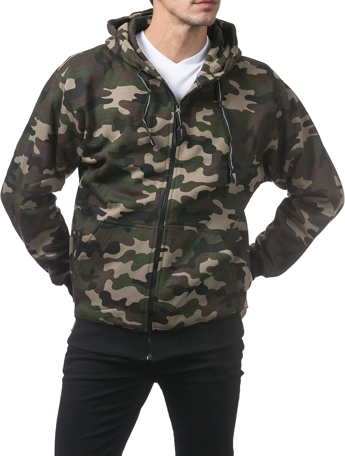 Pro Club Men's Heavyweight Full Zip Fleece Hoodie