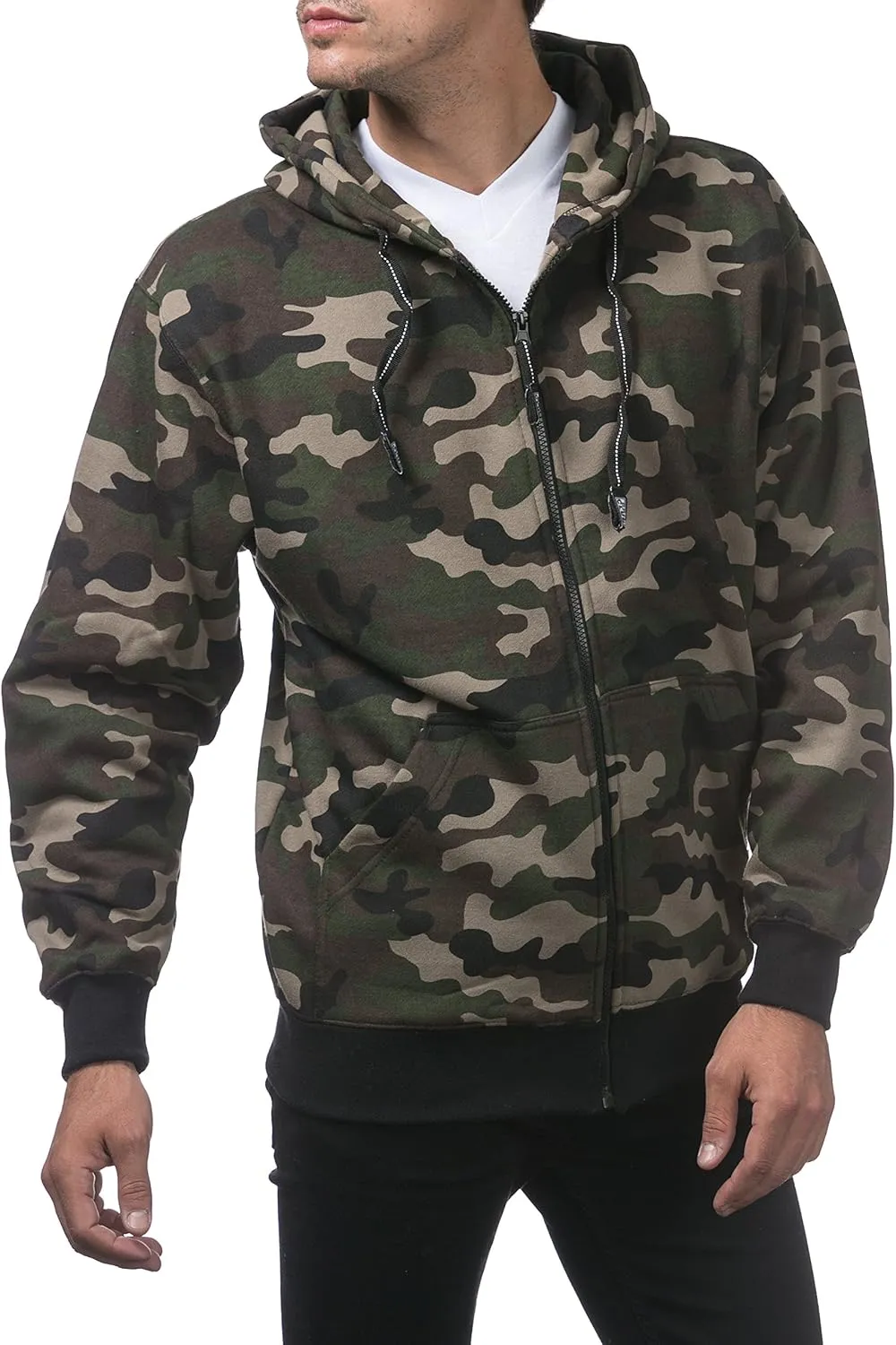 Pro Club Men's Heavyweight Full Zip Fleece Hoodie