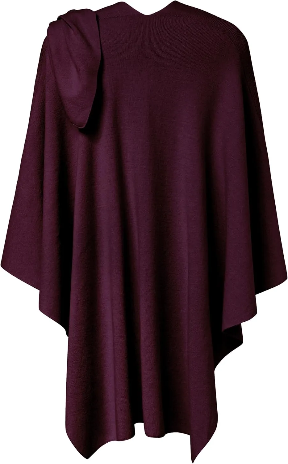 PULI Womens Large Cross Front Poncho Sweater Wrap Topper Knitted Elegant Shawls Cape for Fall Winter
