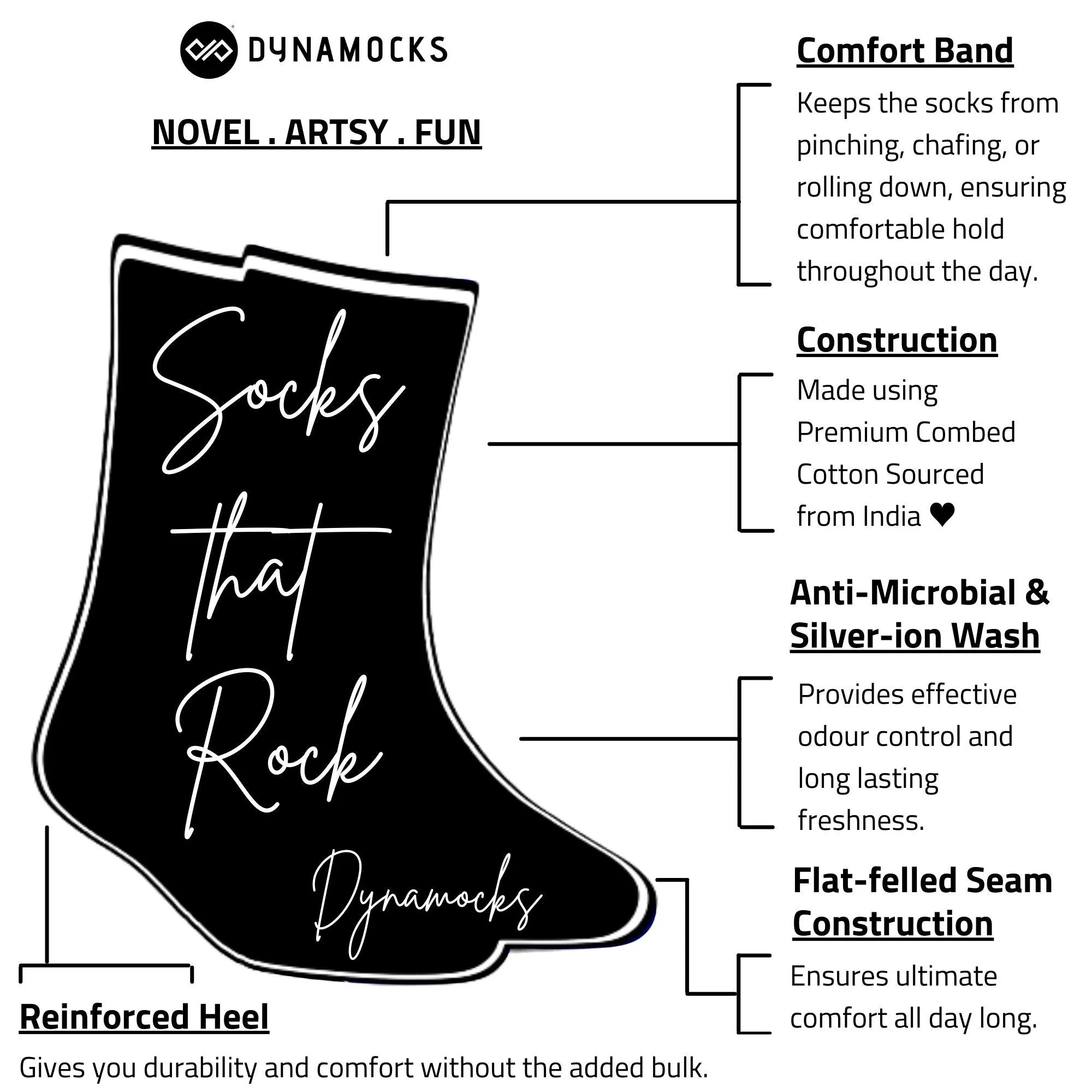Rickshaw Unisex Crew Length Socks