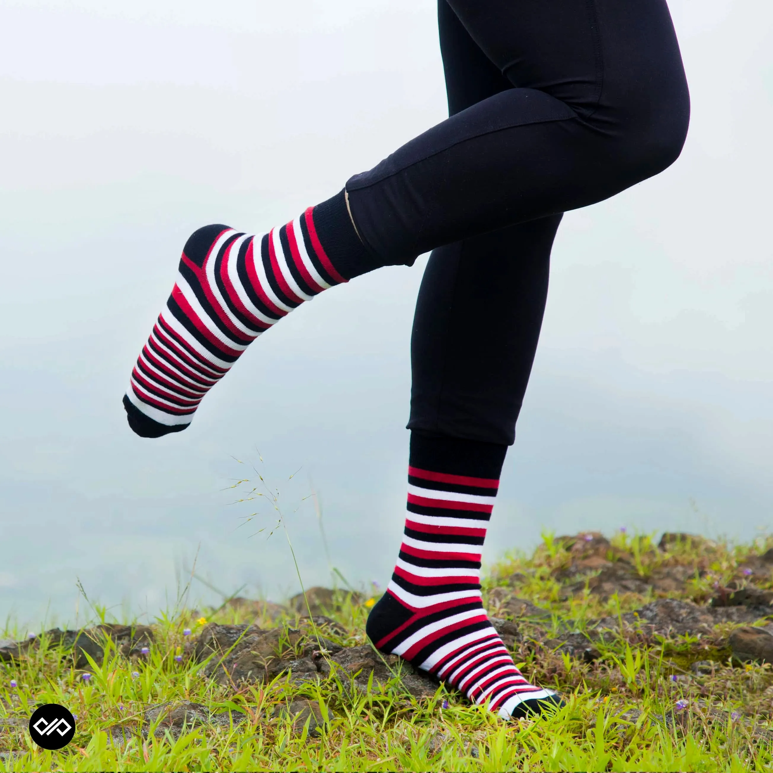 Stripes - X1 Unisex Crew Length Socks