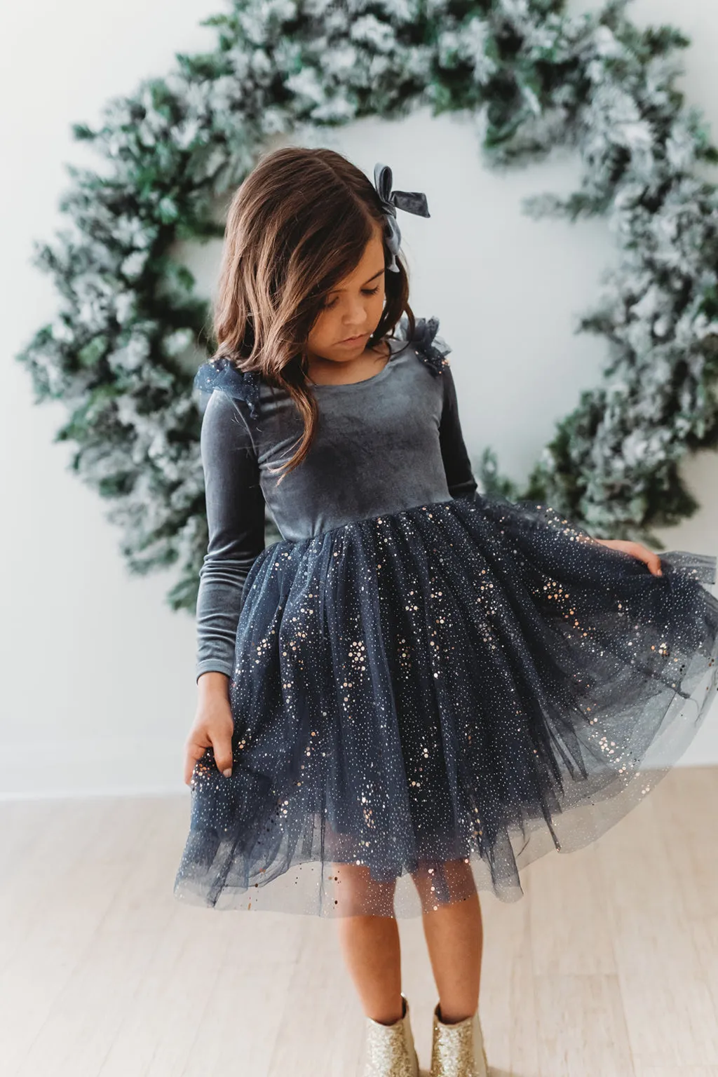 Velour Ballerina Dress - Nightfall (FINAL SALE)