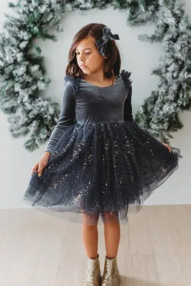 Velour Ballerina Dress - Nightfall (FINAL SALE)