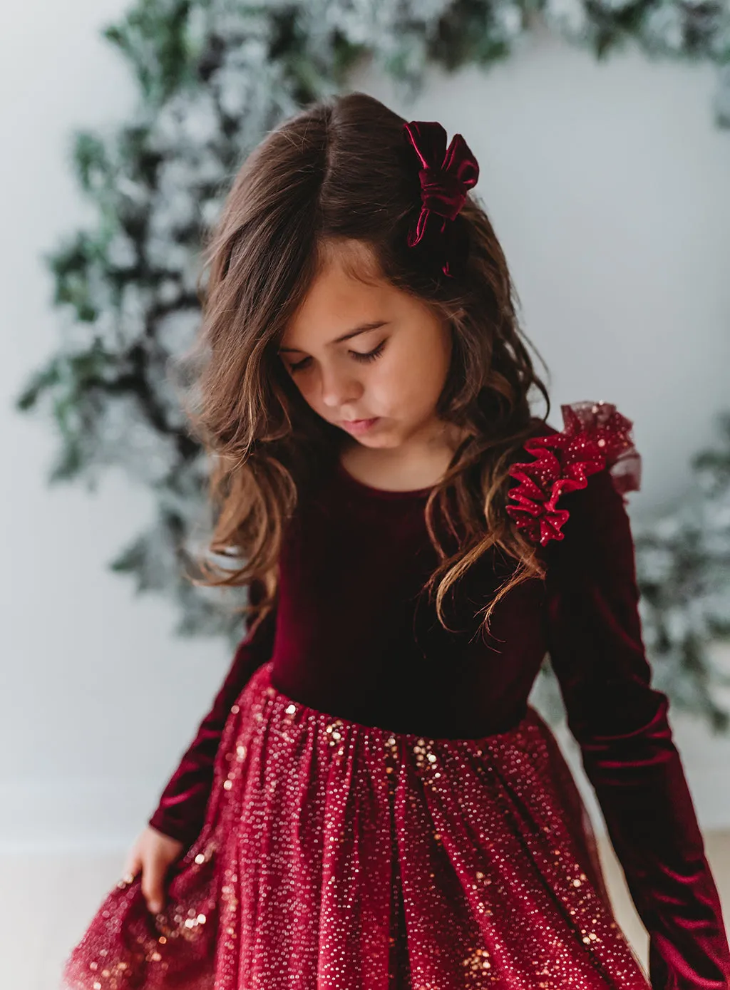 Velour Ballerina Dress - Red Velvet (FINAL SALE)