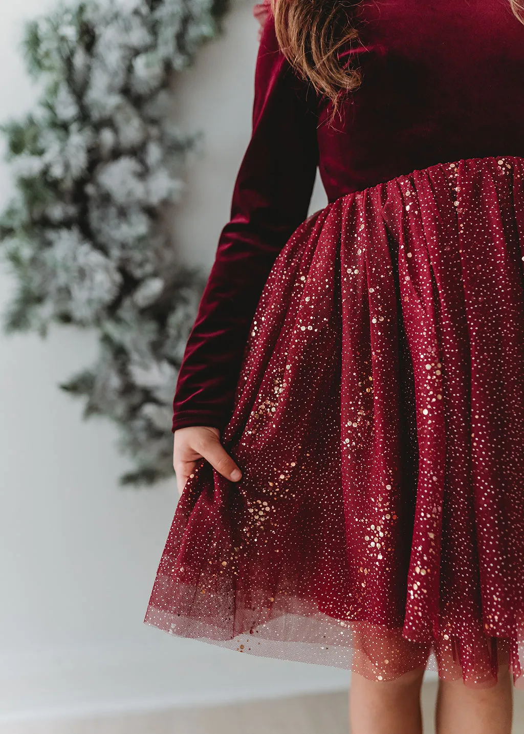 Velour Ballerina Dress - Red Velvet (FINAL SALE)