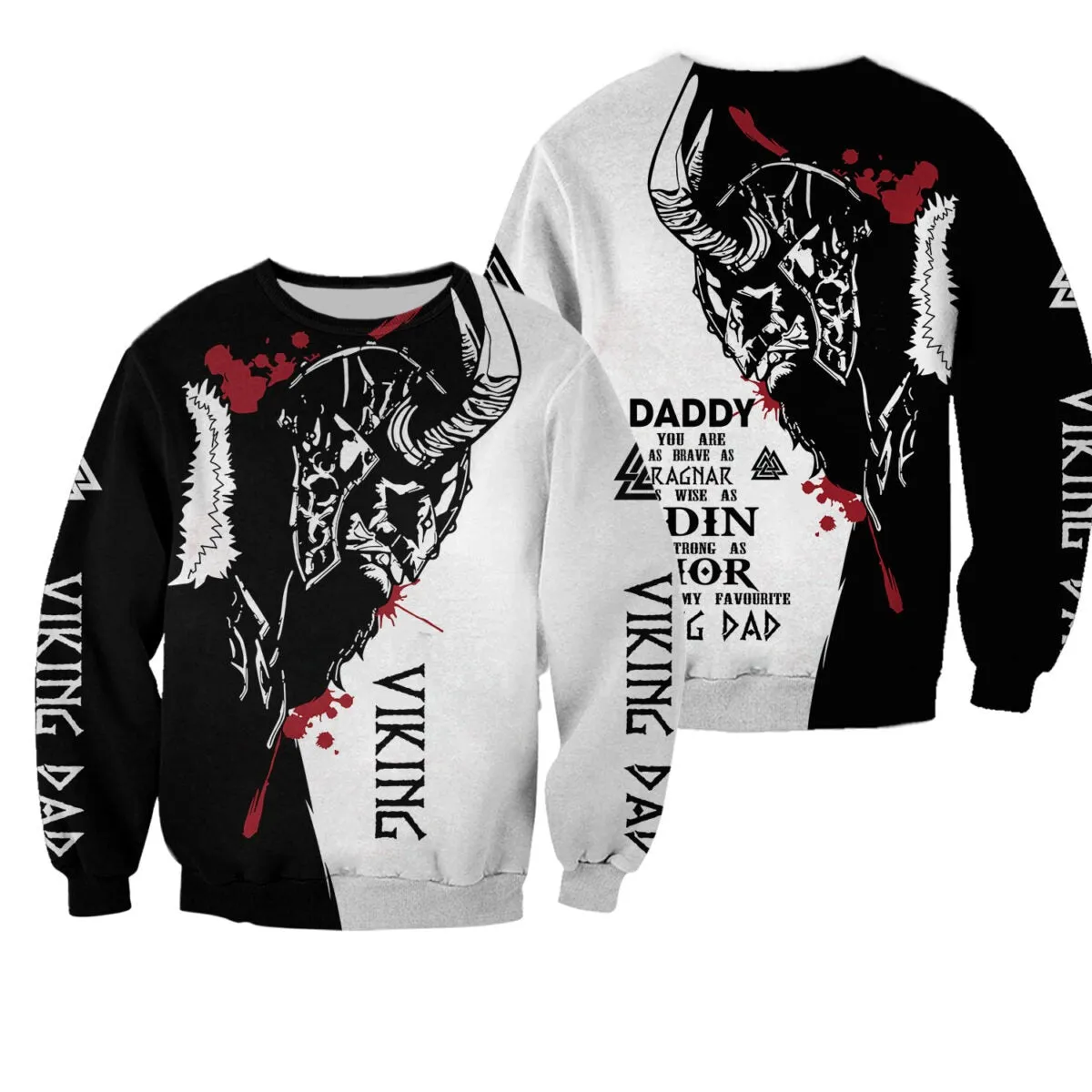 Vikings Dad 3D All Over Printed Shirts, 3D T Shirt For Father Day, Gift For Viking Dad, Father's Day Hoodie