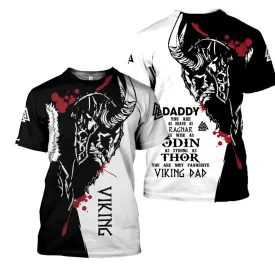 Vikings Dad 3D All Over Printed Shirts, 3D T Shirt For Father Day, Gift For Viking Dad, Father's Day Hoodie