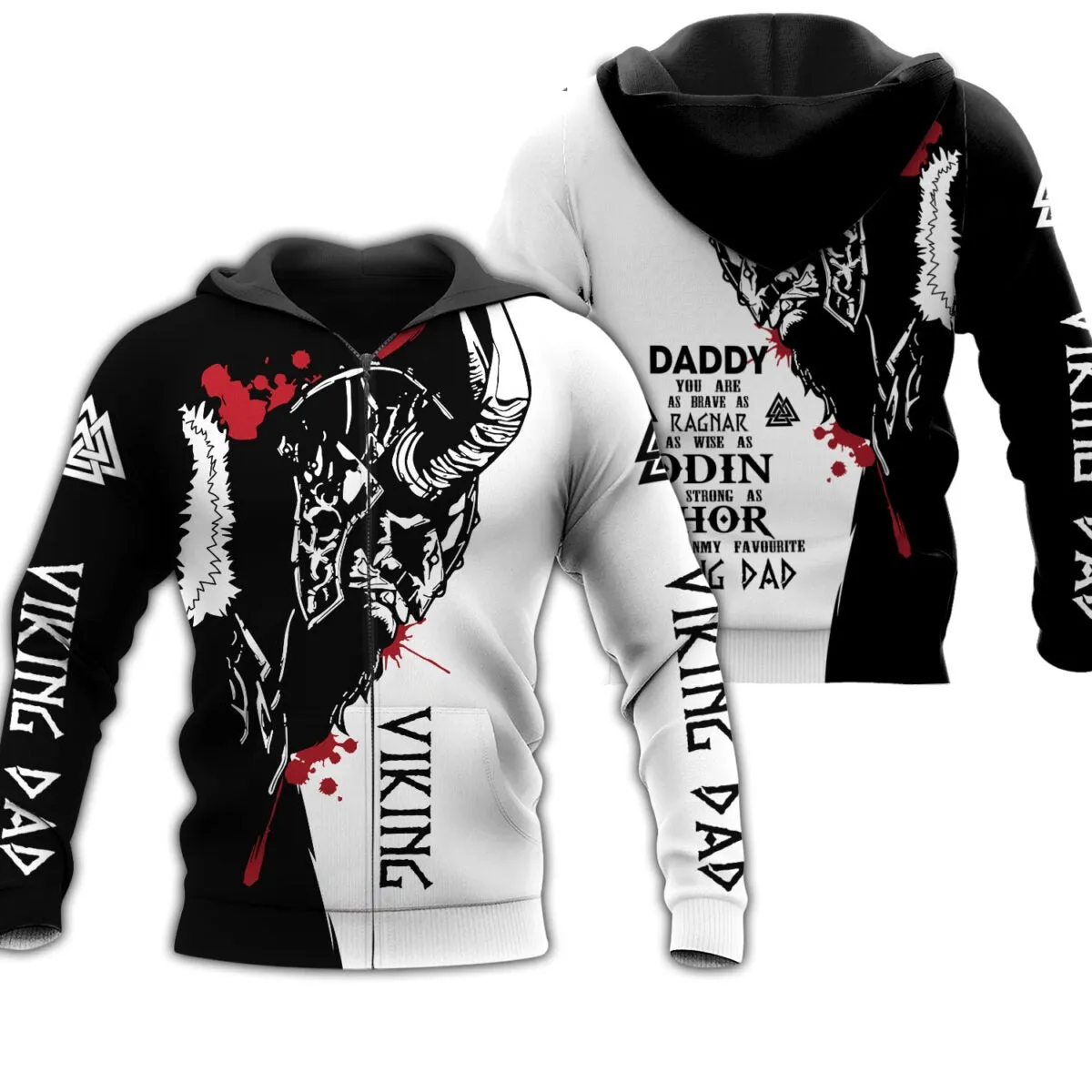 Vikings Dad 3D All Over Printed Shirts, 3D T Shirt For Father Day, Gift For Viking Dad, Father's Day Hoodie