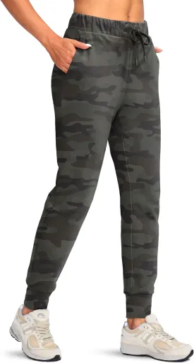 Viodia Women's Fleece Lined Joggers Thermal Winter Sweatpants Waterproof Cold Weather Pants for Hiking Travel Running