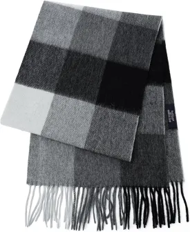 Wool Plaid Scarf for Men and Women, Elegant Lightweight Wrap Shawl, Unisex Warm Winter Womens Mens Scarves Wool