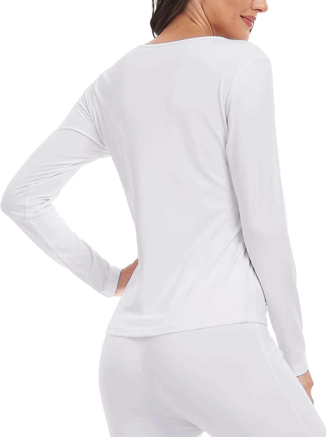 ZUTY 3 Pack Long Sleeve Thermal Shirts for Women Tops Long Johns Lightweight Winter Clothes Warm Base Layer
